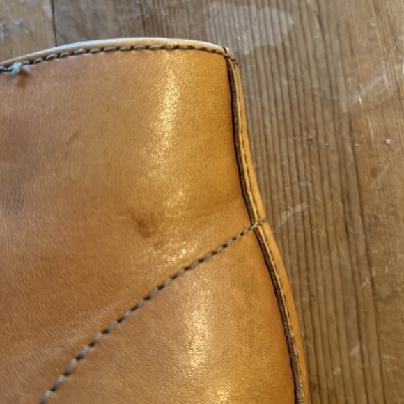 𝅺bussola Reikiavik side zip leather ankle boot toffee tan bootie 39 8.5 - Picture 16 of 16